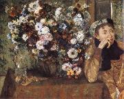 Edgar Degas Woman and chrysanthemum USA oil painting reproduction